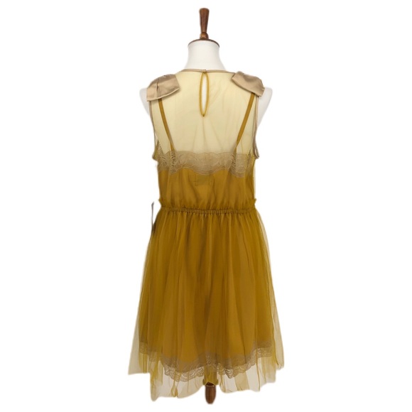 Rodarte For Target Mustard Yellow Tulle Slip Dress - Picture 5 of 9